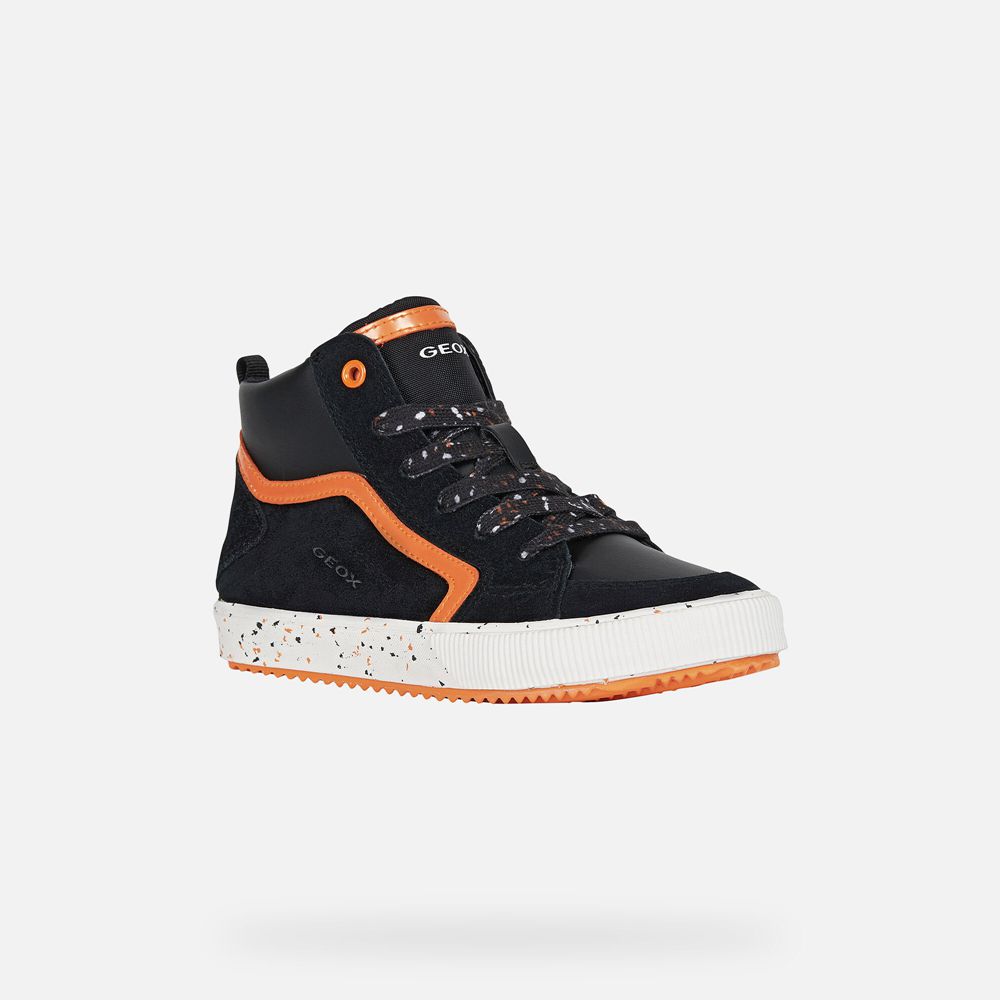 Geox Sneakers Black/Orange Alonisso - Geox Boys Shoes - HGUMZQ684